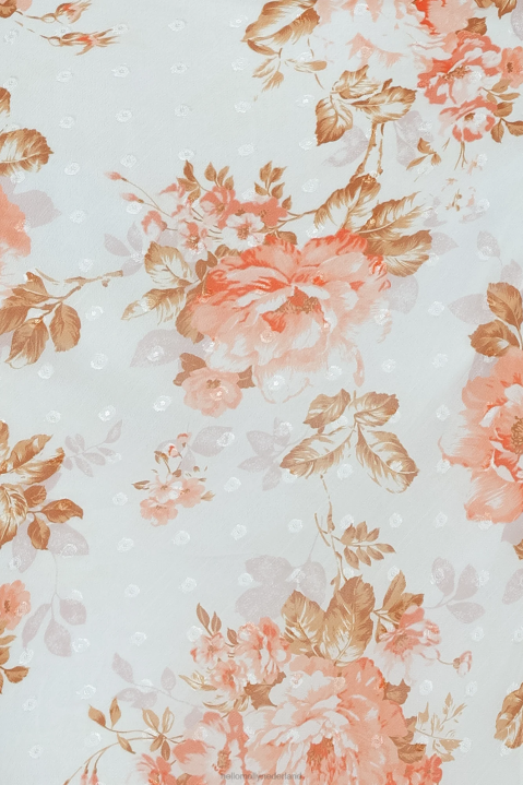 drinks on me midi-jurk oranje bloemen Hello Molly T6BF4679 kleding