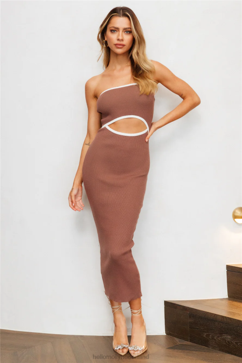 dwaze games midi-jurk bruin Hello Molly T6BF5333 kleding