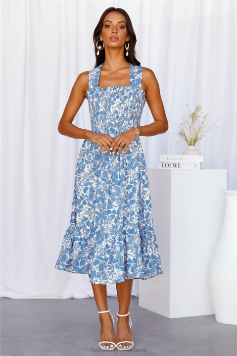 florin babe midi-jurk blauw Hello Molly T6BF3719 kleding