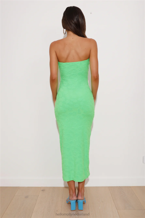 fris als de tropen midi-jurk groen Hello Molly T6BF4511 kleding