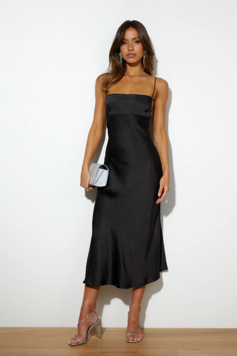 geen advies midi-jurk zwart Hello Molly T6BF3653 kleding