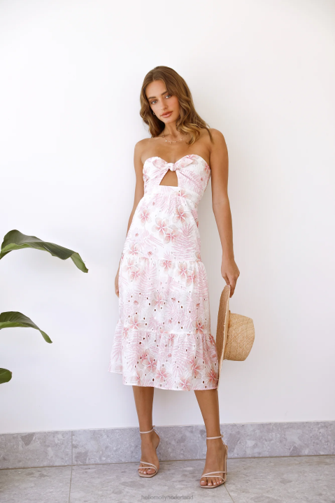 gewijd aan de zon midi-jurk wit Hello Molly T6BF3677 kleding