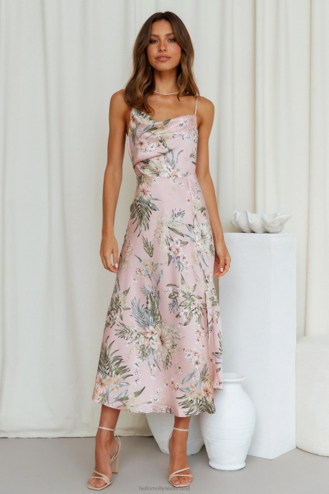 heart in the sun midi-jurk roze Hello Molly T6BF3543 kleding