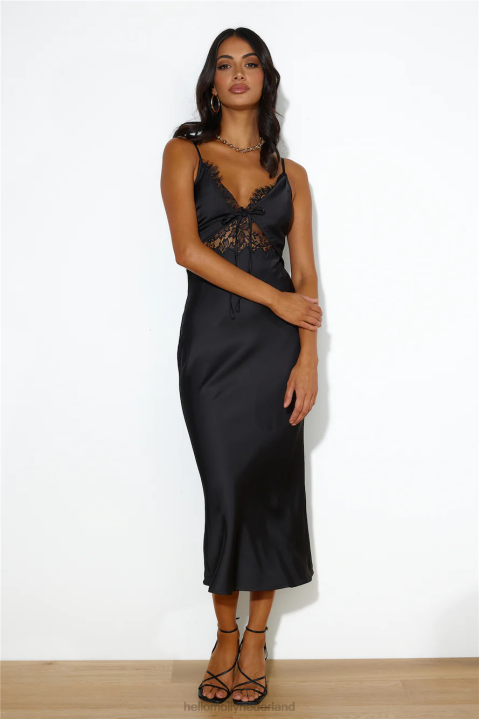 jouw stijl midi-jurk zwart Hello Molly T6BF4033 kleding
