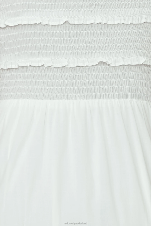 laat me verliefd worden midi-jurk wit Hello Molly T6BF3469 kleding