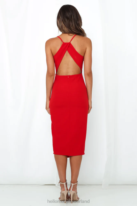 lieve emilia heb de laatste dans midi-jurk rood Hello Molly T6BF3415 kleding