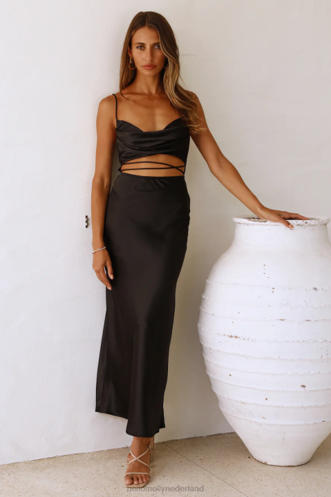 made love midi-jurk zwart Hello Molly T6BF3959 kleding