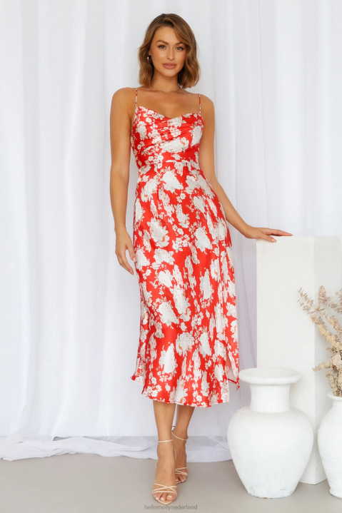 mijn eerste keer midi-jurk rood Hello Molly T6BF3929 kleding