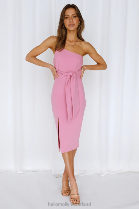 niet zoals andere meisjes midi-jurk bubblegum roze Hello Molly T6BF3631 kleding