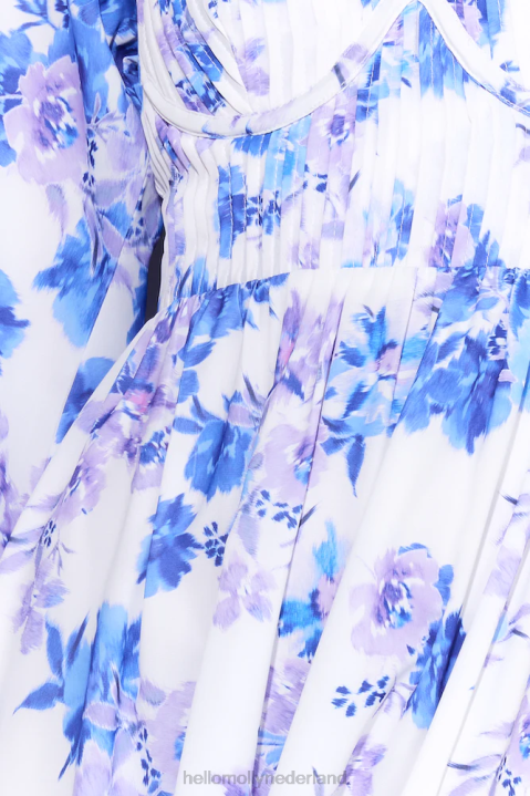 op zoek naar leuke midi-jurk blauw Hello Molly T6BF4529 kleding