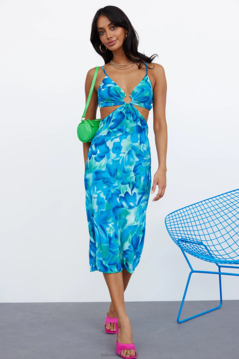 passionele hymns midi-jurk blauw Hello Molly T6BF4109 kleding