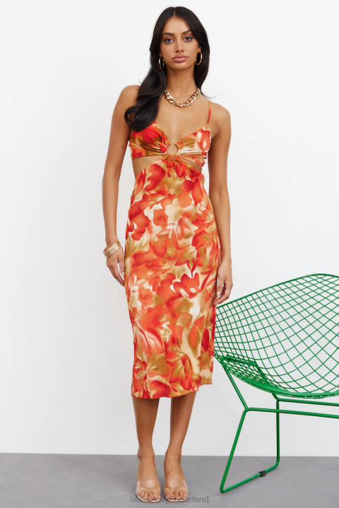 passionele hymns midi-jurk bruin Hello Molly T6BF5135 kleding