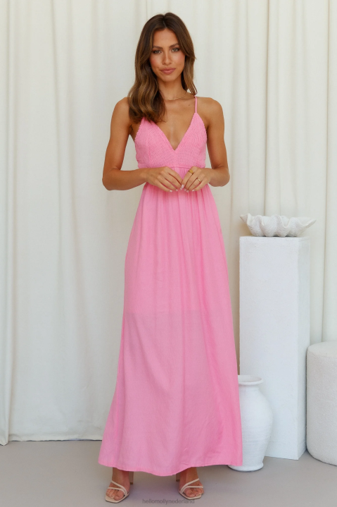 spin-up midi-jurk roze Hello Molly T6BF4349 kleding