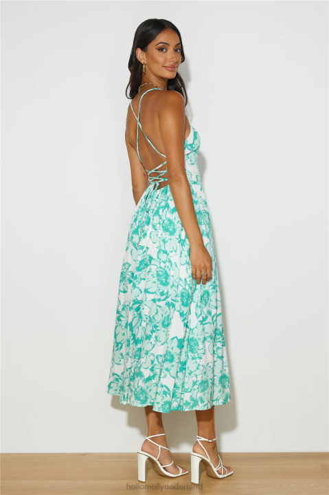 stay by your side midi-jurk groen Hello Molly T6BF4725 kleding