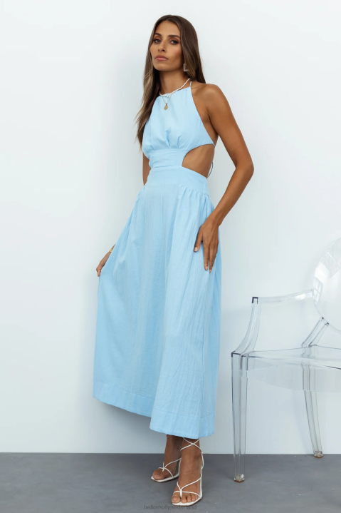 waardeer het allemaal midi-jurk blauw Hello Molly T6BF5125 kleding