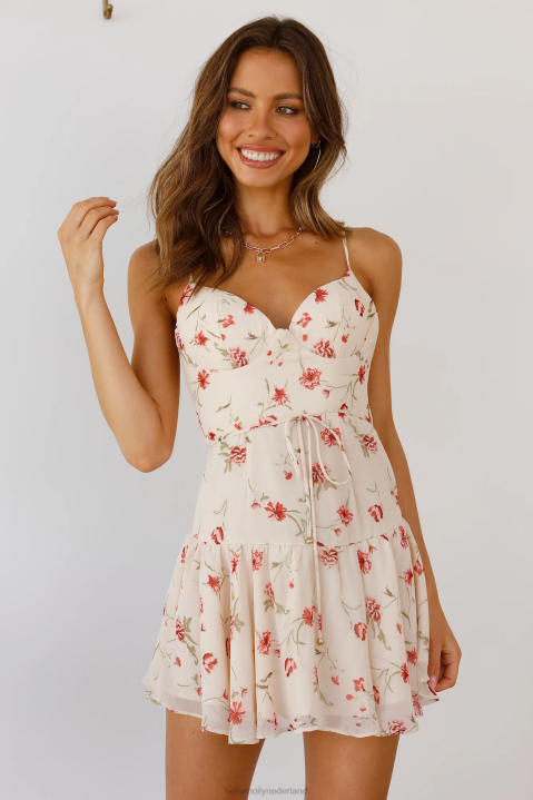 Carrina jurk beige Hello Molly T6BF1851 kleding