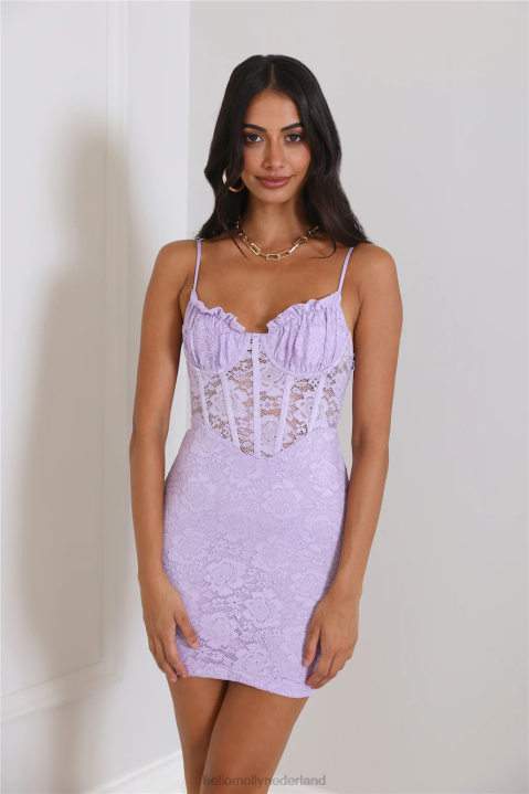 Lacey looks mini-jurkje lila Hello Molly T6BF2601 kleding