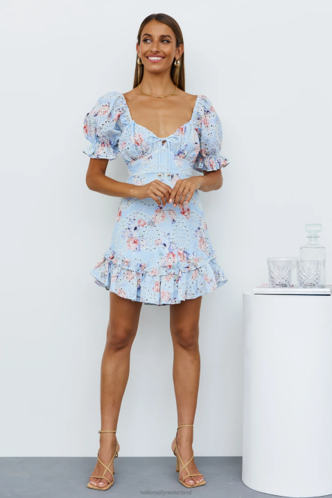 absoluut schattig jurkje lichtblauw Hello Molly T6BF1579 kleding