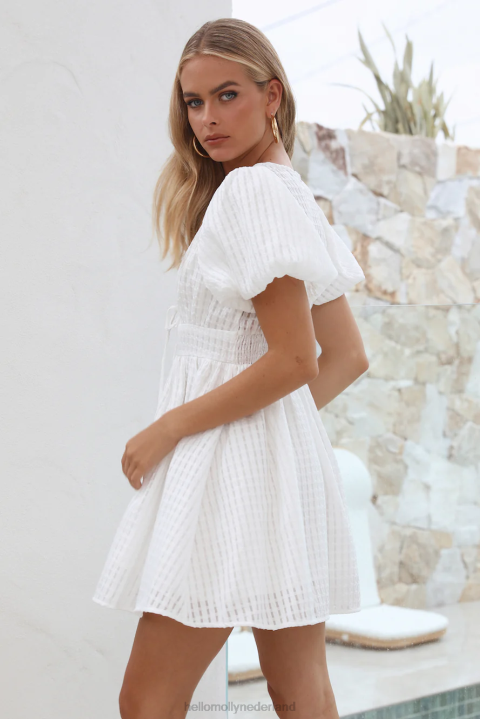 bloemen voor je mini-jurkje wit Hello Molly T6BF1419 kleding