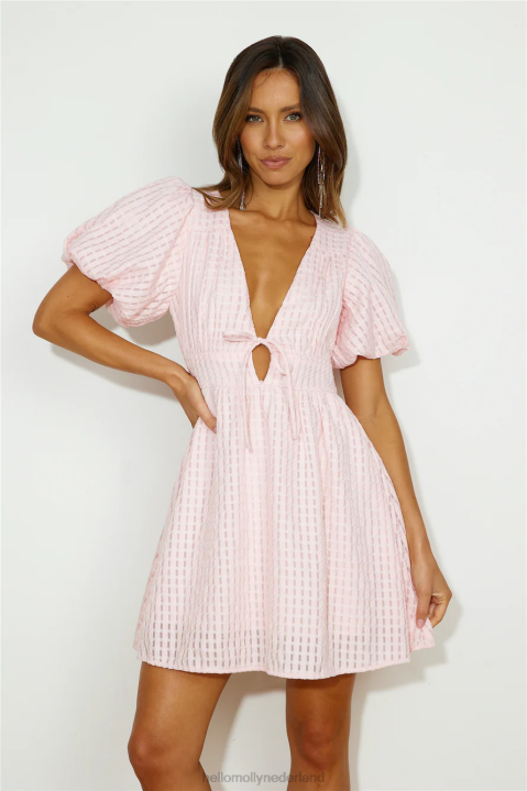 bloemen voor jou mini-jurkje roze Hello Molly T6BF1361 kleding