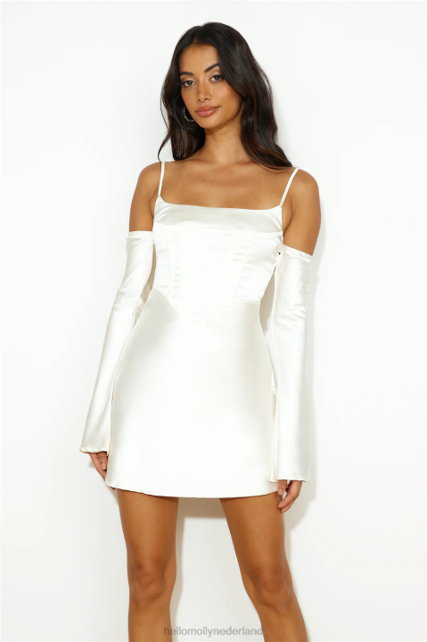 channel me satijnen mini-jurkje champagne Hello Molly T6BF1185 kleding