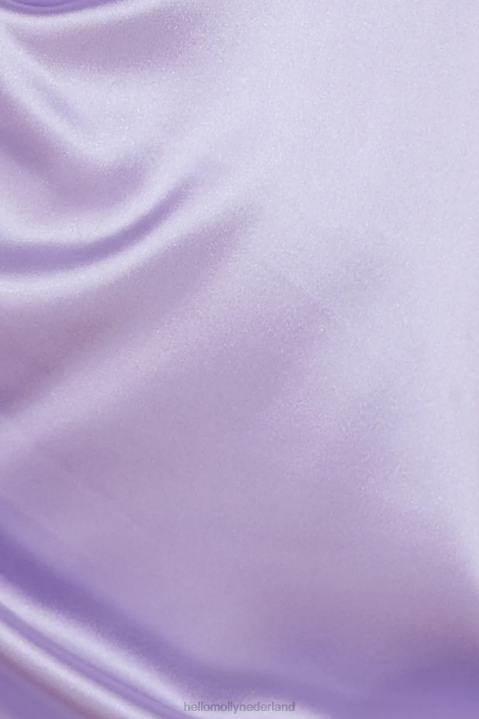 zijdeachtige girl vibes satijnen mini-jurk paars Hello Molly T6BF1567 kleding