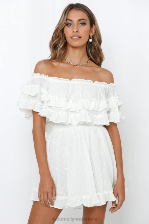 zwevende satellieten kleden zich wit Hello Molly T6BF863 kleding