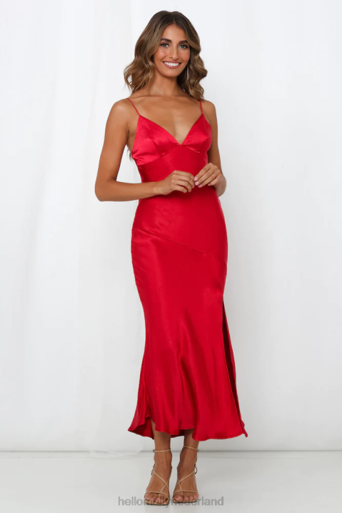 Vraag naar een midi-jurk wijn van een vriend Hello Molly T6BF6941 kleding