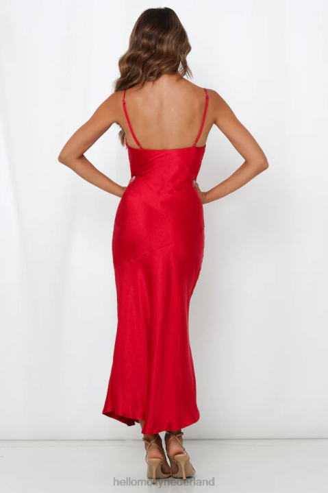 Vraag naar een midi-jurk wijn van een vriend Hello Molly T6BF6941 kleding