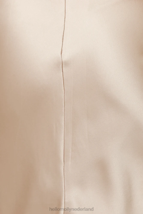 feel like lachende satijnen midi-jurk beige Hello Molly T6BF6901 kleding