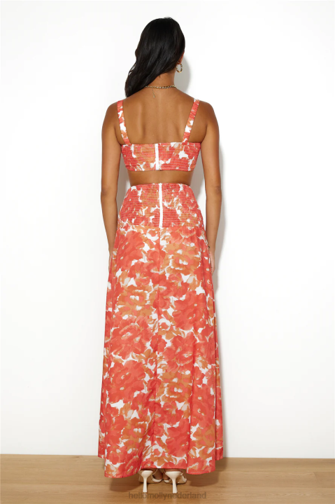 dansen onder de gloed crop top oranje Hello Molly T6BF8761 kleding