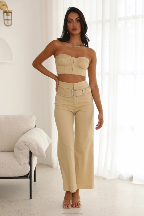 gefilterde crop-top bruin Hello Molly T6BF8625 kleding