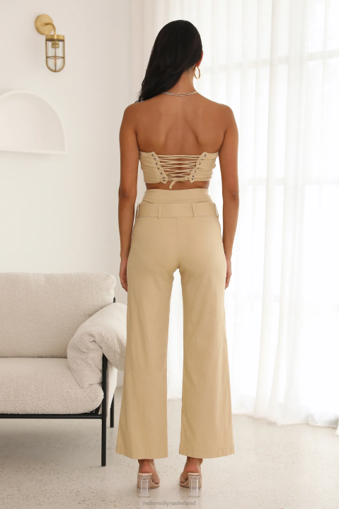 gefilterde crop-top bruin Hello Molly T6BF8625 kleding