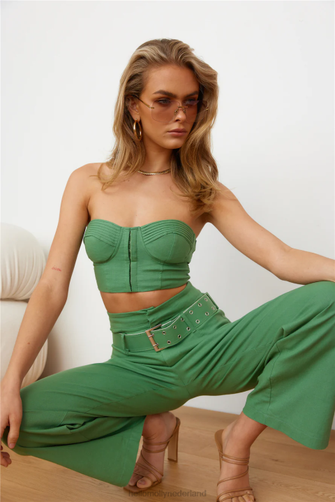 gefilterde croptop kaki Hello Molly T6BF8793 kleding