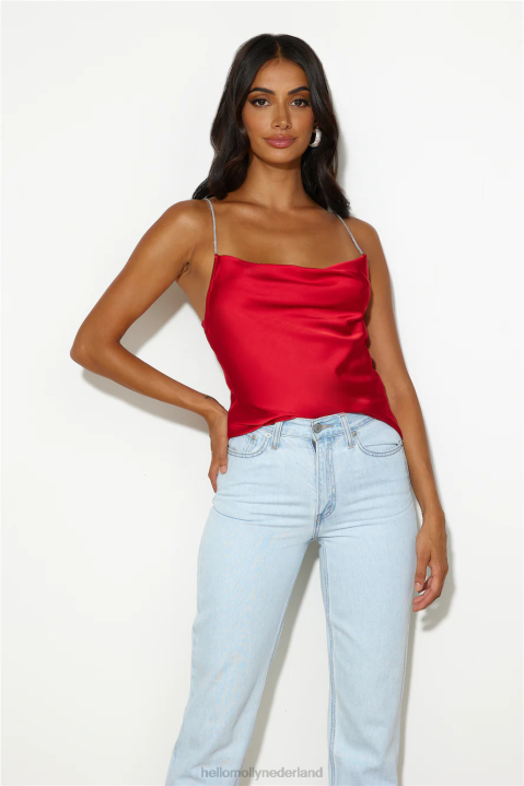hoofdmeisjestop rood Hello Molly T6BF8749 kleding