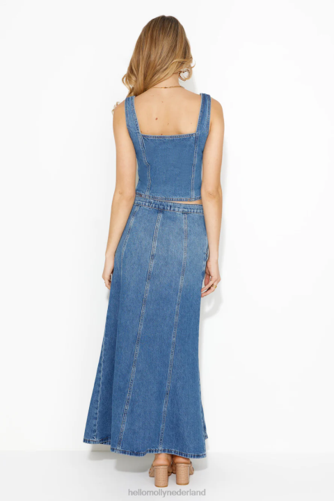 leeuwin after hours korset blauw denim Hello Molly T6BF8733 kleding