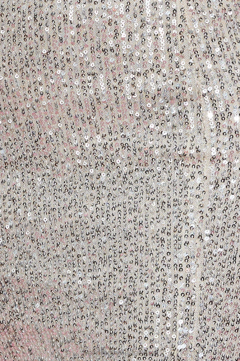 strooi glans crop top met pailletten beige Hello Molly T6BF8561 kleding