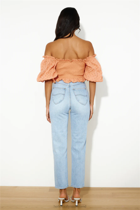 coole meid zoals ik crop top oranje Hello Molly T6BF8057 kleding
