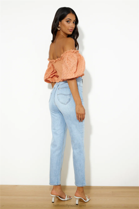 coole meid zoals ik crop top oranje Hello Molly T6BF8057 kleding