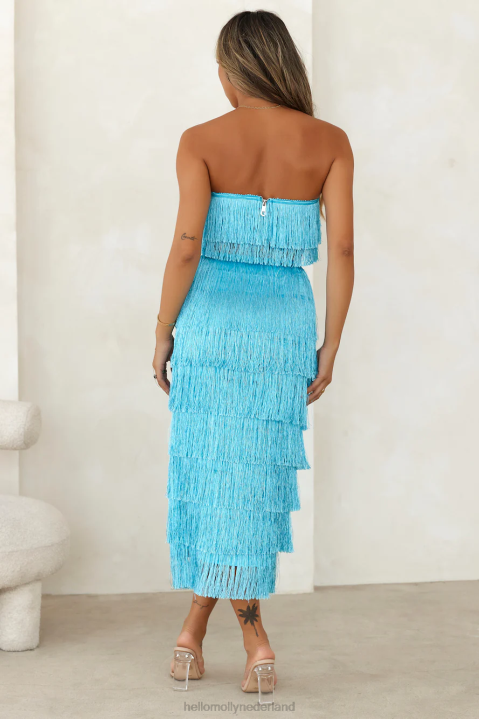 danseres in de kamer crop top blauw Hello Molly T6BF8043 kleding