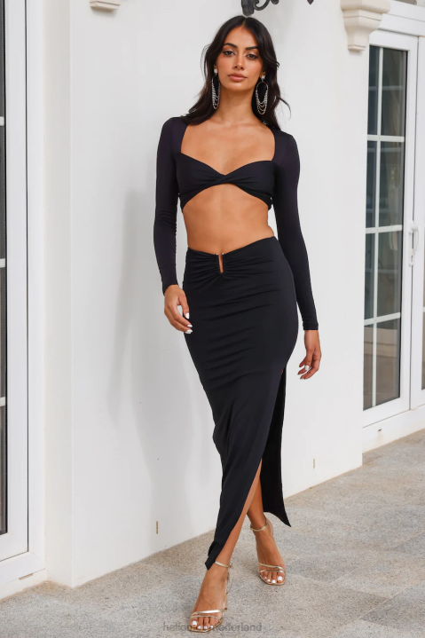 engelenborden crop zwart Hello Molly T6BF8215 kleding