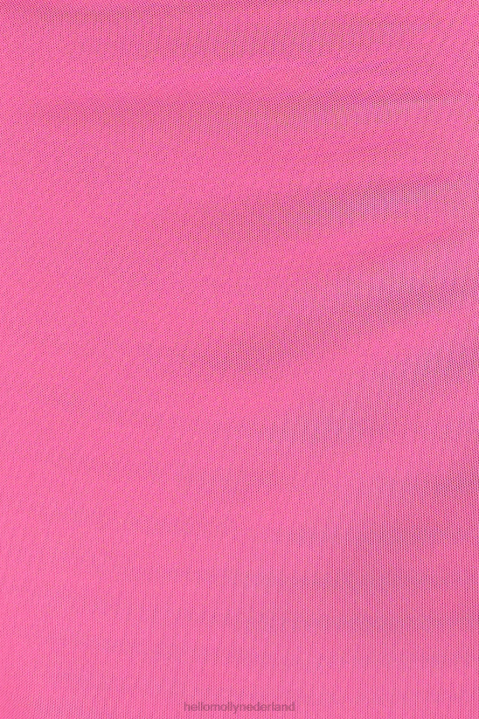 foto\'s alsjeblieft mesh crop top roze Hello Molly T6BF7983 kleding