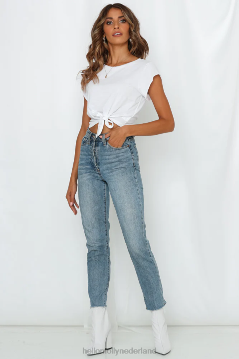 hou van als een gek T-shirt wit Hello Molly T6BF8449 kleding