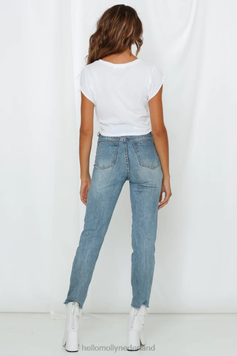 hou van als een gek T-shirt wit Hello Molly T6BF8449 kleding