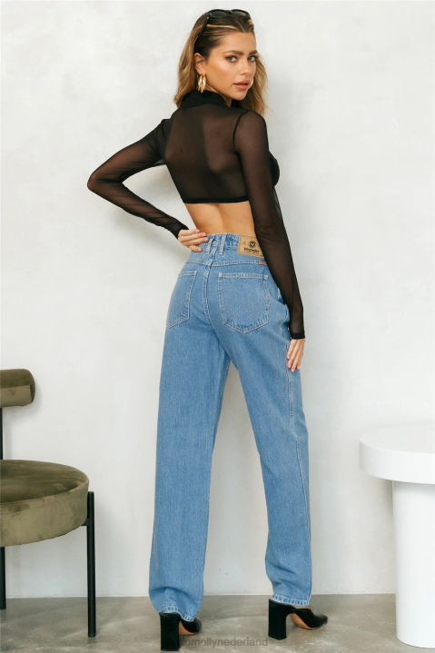 modus niet storen pure crop zwart Hello Molly T6BF8209 kleding