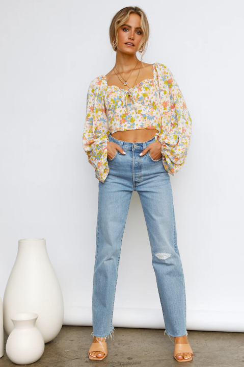 naschoolse croptop groen Hello Molly T6BF8487 kleding