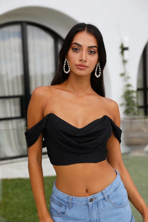 veeg het zorgengewas zwart Hello Molly T6BF8361 kleding