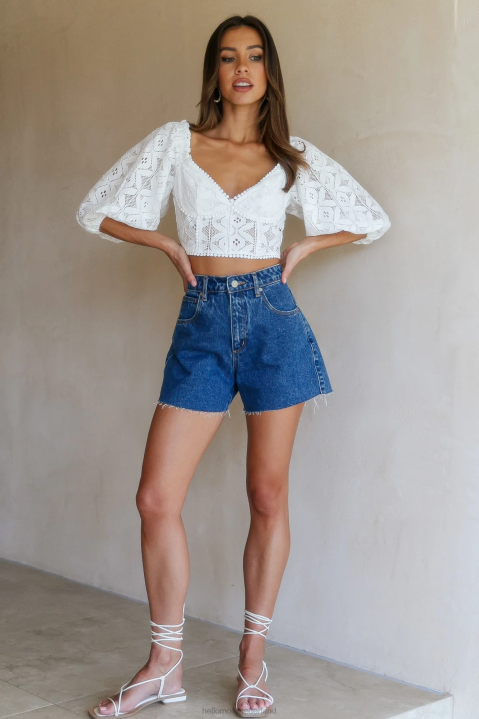 verdwaald in het doolhof gewas wit Hello Molly T6BF8405 kleding