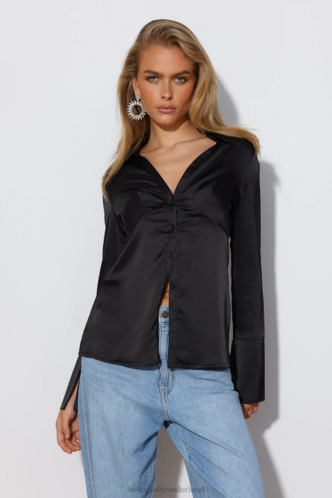 engel energie shirt zwart Hello Molly T6BF7007 kleding