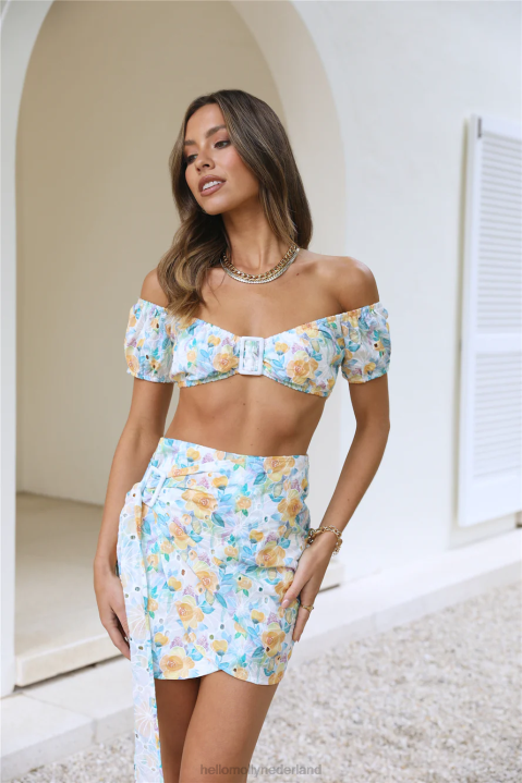 luchtige crop top bloemen Hello Molly T6BF8877 kleding